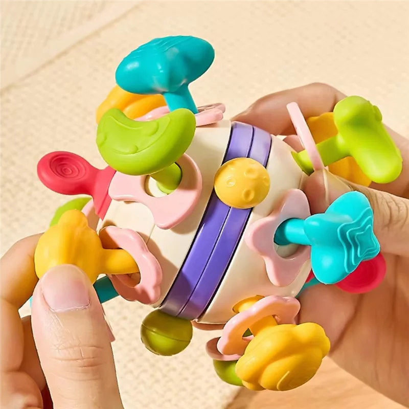 A19Q-الناعمة المطاط اليد انتزاع الكرة الفضاء قبضة اليد الكرة لينة المطاط إصبع ممارسة الطفل عضاضة حشرجة الموت لعب لحديثي الولادة #5