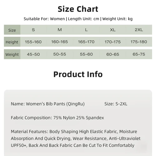 Imagen 2 del producto LAMEDA pantalones con pechera de ciclismo para mujer verano UPF50 + pantalones cómodos de alta elasticidad con bolsillo que absorben la humedad de secado rápido