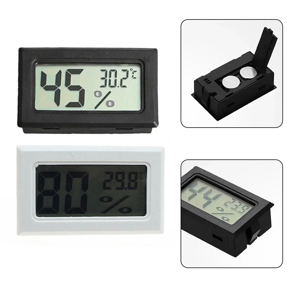 1pcs DC1.5V Mini Digital LCD Hygrometer Temperature Humidity Meter Tester Measuring Tools Accessories For Reptile Tank