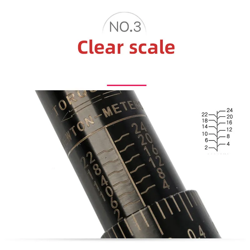 1/4 인치 토크 렌치, 2-24Nm 자전거 토크 키, 정밀 리버시블 래칫 헤드, 전문 자동차 자전거 분해 도구
