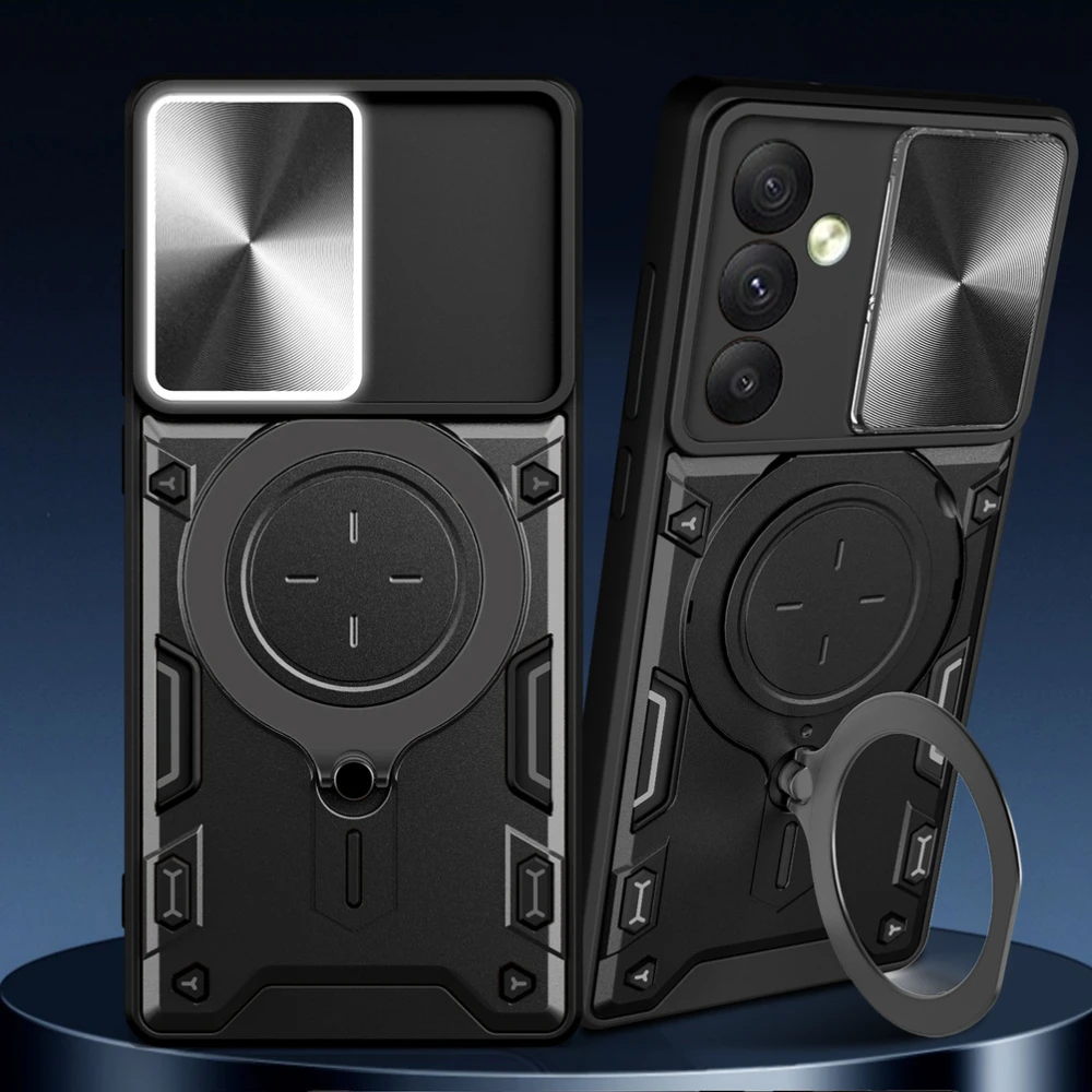 For Samsung Galaxy S24 Plus Case Slide Camera Lens for Galaxy S24 S23 Plus Ultra Shell Bumpers Armor Ring Shock Protection Cover