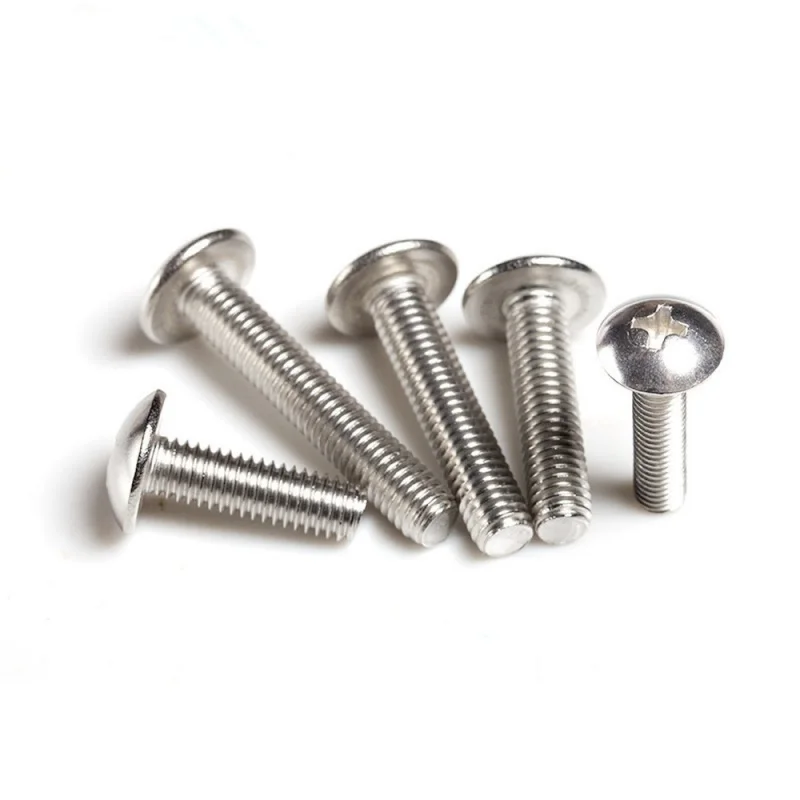 50pcs/lot Cross Recessed Truss Head Machine Screws M2 M3 M4 M5 M6 M8 Mushroom Big Flat Head 304 Stainless Steel Phillips