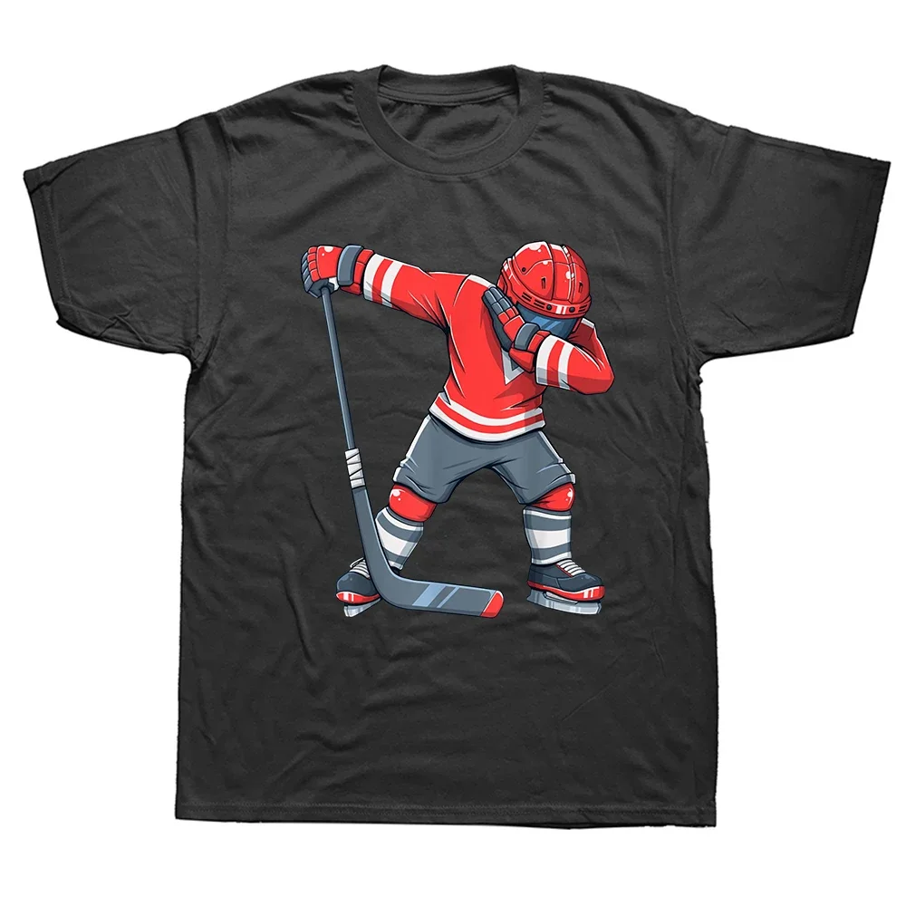 

Graphic Cotton Streetwear Short Sleeve Birthday Gifts Summer Style T-shirt Funny Boy Kid Ice Hockey Dab Dabbing Player T Shirts