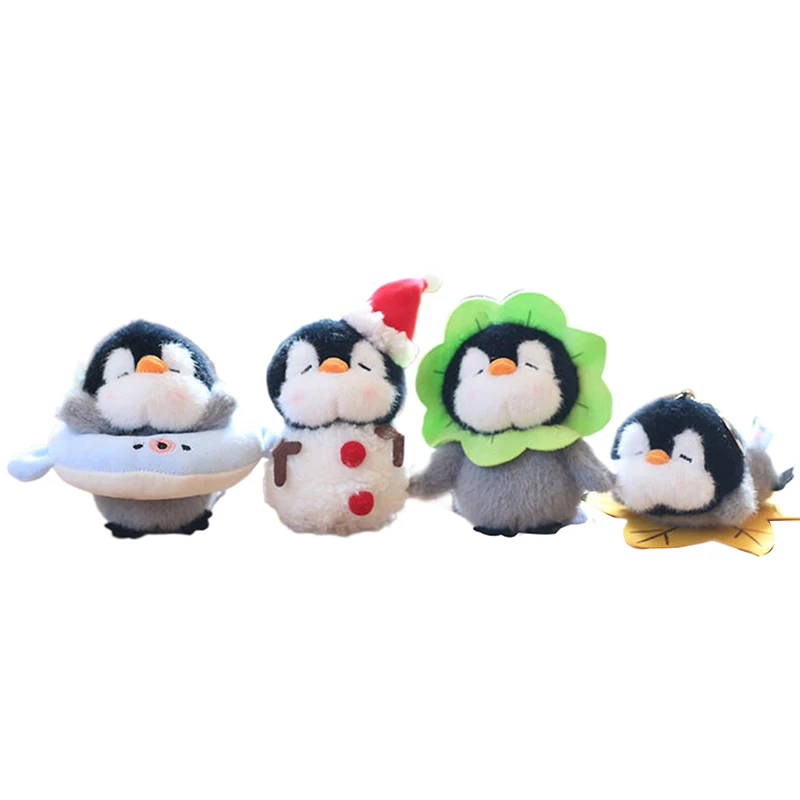 1PC Cute Four Seasons Little Penguin Doll Bag Pendants Toys Plush Cartoon Keychain Soft Cotton Key Chain Girls And Kids Gifts