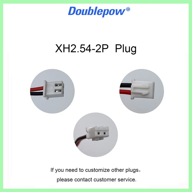 DOUBLEPOW 18650 Battery Pack 4400mah 3.7V +Xh2.54-2p Plug Li-lon Rechargeable Lithium Battery With Protection Board PCB DIY