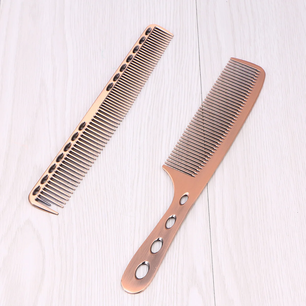 

2-Packs Aluminum Barber Comb Set Pack for Men Women Professional Hairdressing Salon Combs Hair Cutting Tool Detangler Comb(Bronz