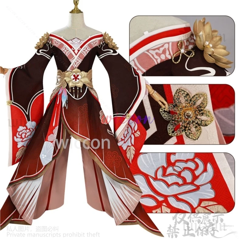 Honkai Star Rail Cosplay Costume pour femme, jeu d'anime, Fugue, longue robe, style chinois, Lolita Cos, chaussures, perruques, Halloween, personnalisé