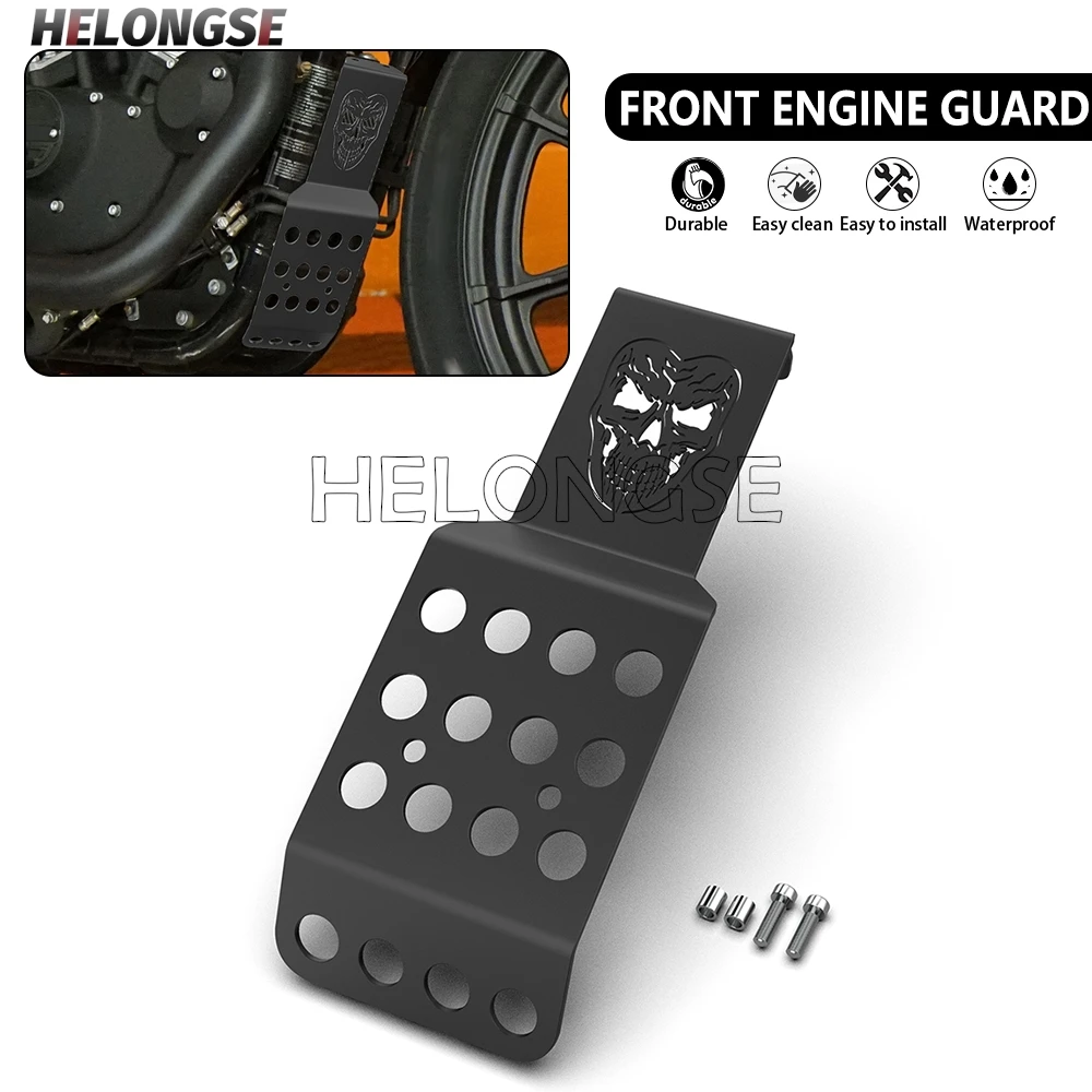 

For Sportster Iron XL 883 1200 48 72 2004-2023 XL883 XL1200 Motorcycle Front Engine Guard Lower Fairing Spoiler Cover Protector