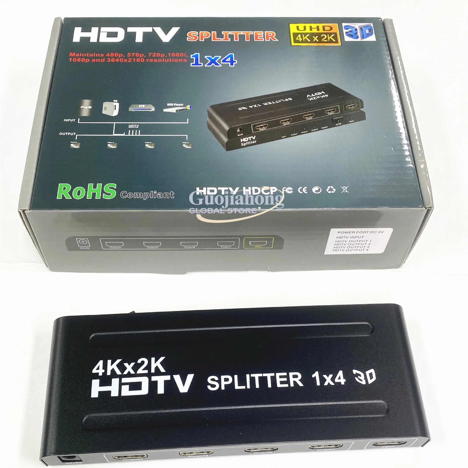 

E-commerce cross-border 4K Splitter 1X2 1X4 1X8 high definition distributor HDTV neutral pack 3