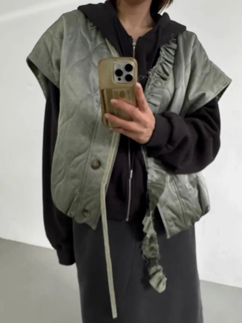 Faionable Versatile Loose Cotton Vest Women's Early Autumn New Sle Streetwear Trendy Inner Wear Suitable for Various Occa...