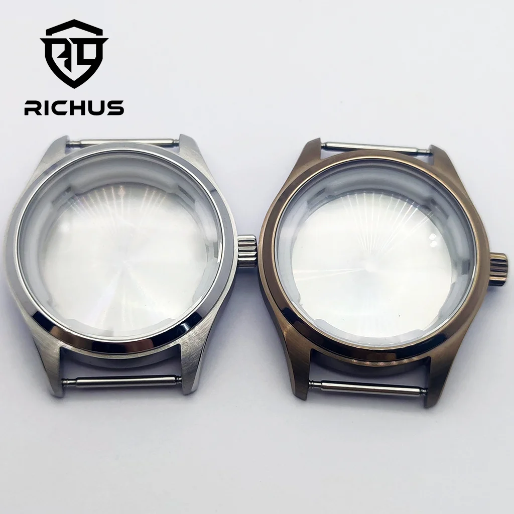 

RICHUS 40mm Watch Case Sapphire Glass Fit NH34 NH35 NH36 ETA2824 PT5000 Movement Watch Accessories