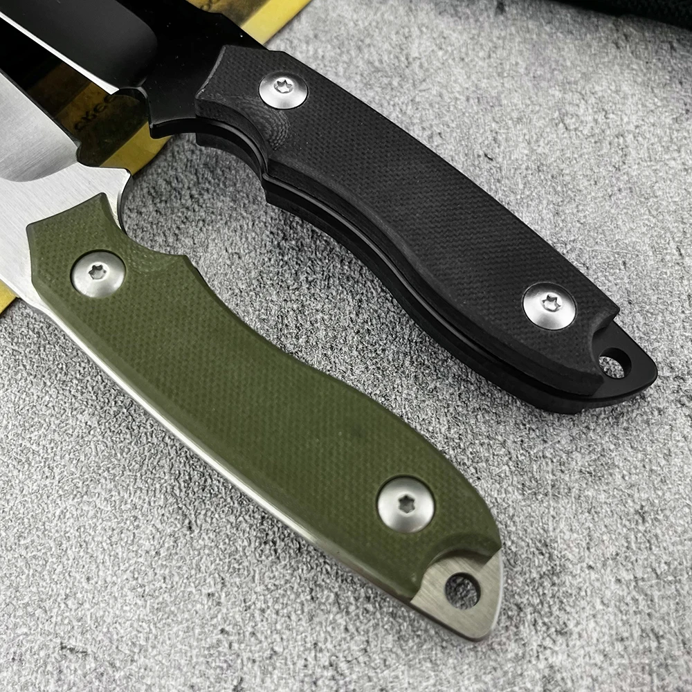 الدفاع عن النفس القتالية شفرة مثبتة سكين G10 مقبض التكتيكية مستقيم سكين مع كيديكس غمد المحمولة المجال بقاء سكين جيب #2