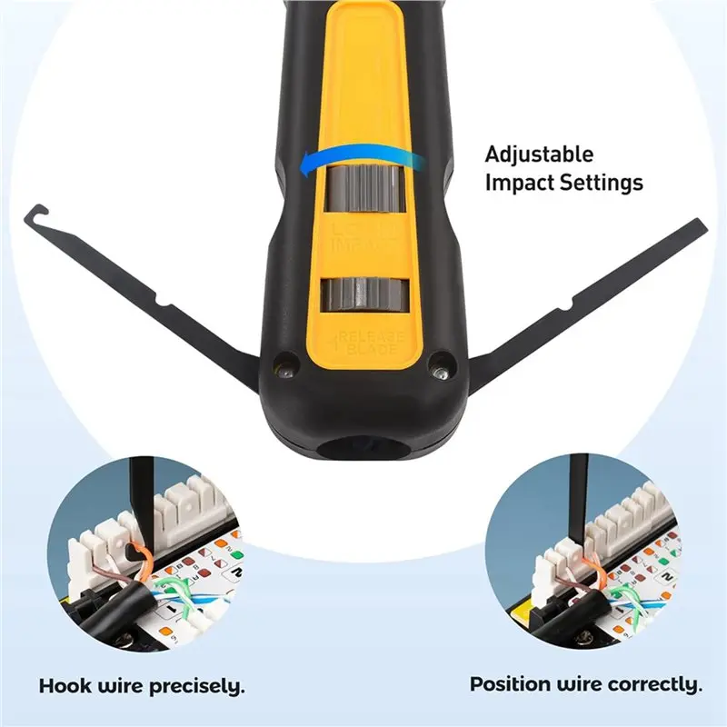 2025 Trend 3X Punch Down Tool With 110 66 Blade, RJ45 Ethernet Punch Tool For Cat 8, Cat 7, Cat 6A, Cat 6, Cat 5E