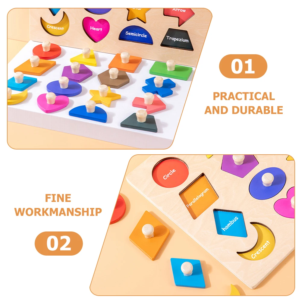 Planche de Puzzle magnétique, jouets colorés en bois, reconnaissance de forme, jouet éducatif, apprentissage domestique, Puzzle intéressant pour tout-petits, sûr
