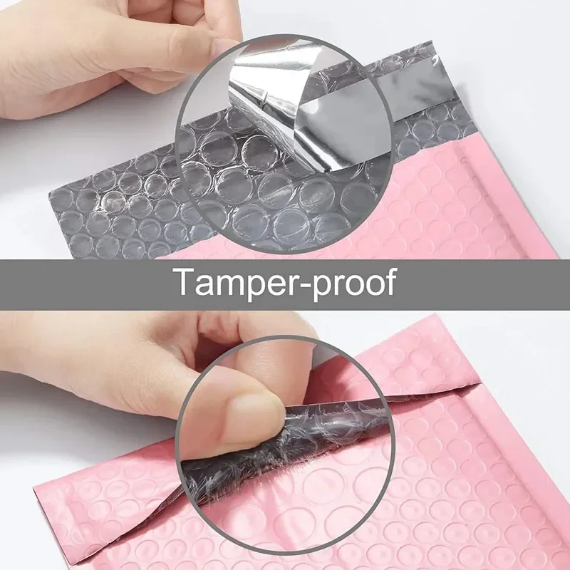 100pcs Small Business Supplies Pink Bubble Mailers Packaging Bags to Pack Products Delivery Package Shipping Envelope Mailer