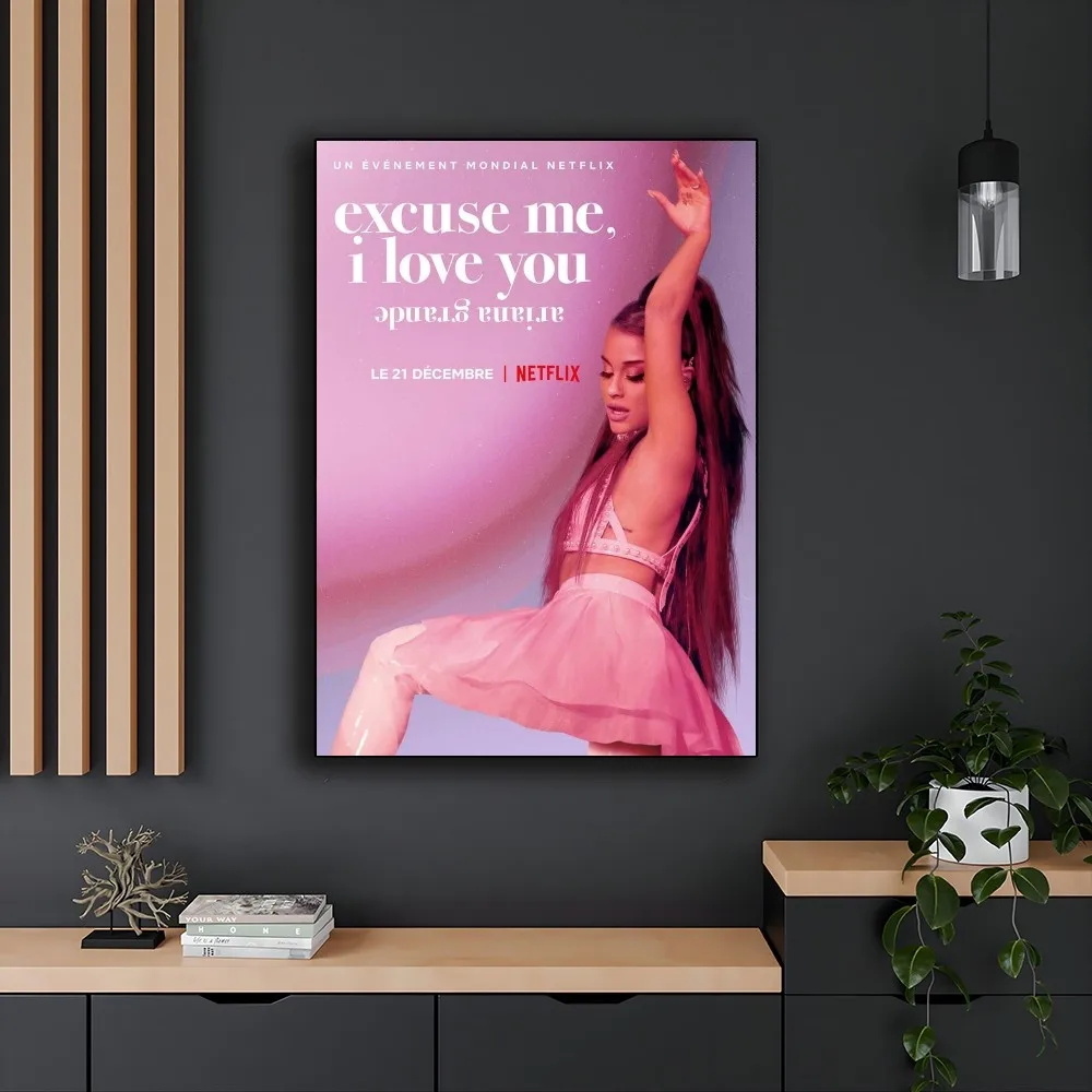 1pc Music Art Poster Ariana Grande Poster Paper Print Home Bedroom Entrance Bar Cafe Art Painting Decoration