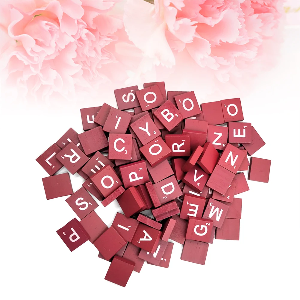 

100 pcs Wooden Alphabet Puzzle Cubes Smooth Surface Ideal for Crafts DIY Projects Safe Kids Toys Letters Blocks Decor