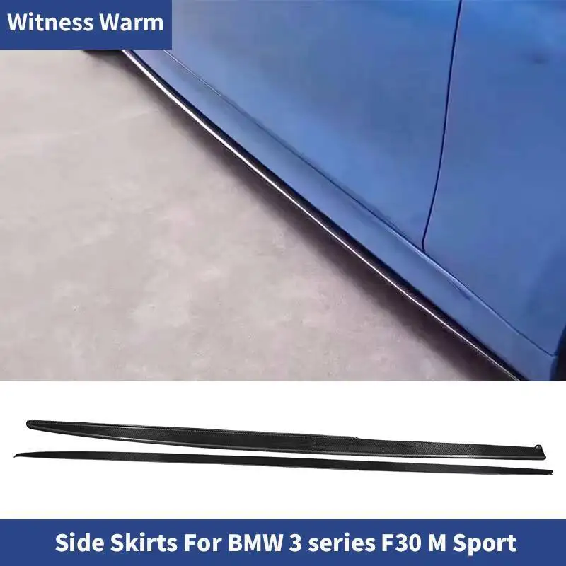 Séparateurs de lèvre de pare-chocs latéral, jupe latérale en Fiber de carbone, tablier pour Bmw F30 série 3 320i 328i avec paquet m, pare-chocs de Sport m-tech