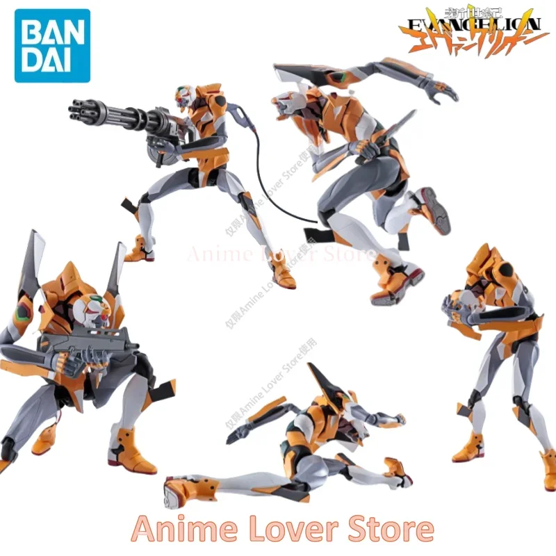 In Stock Original Bandai EVANGELION Anime Figure joints Movable Robot Spirits EVA 01-02 Collectible Model Ornaments