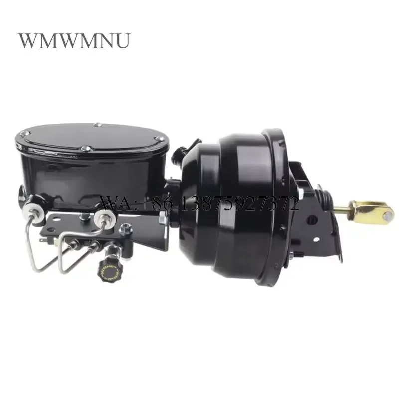 Wmwmnu for 1964-1972 A Body 8 Inch Dual Black Powder Coated Adjustable Brake Booster Conversion Kit Disc to Disc GMA-584