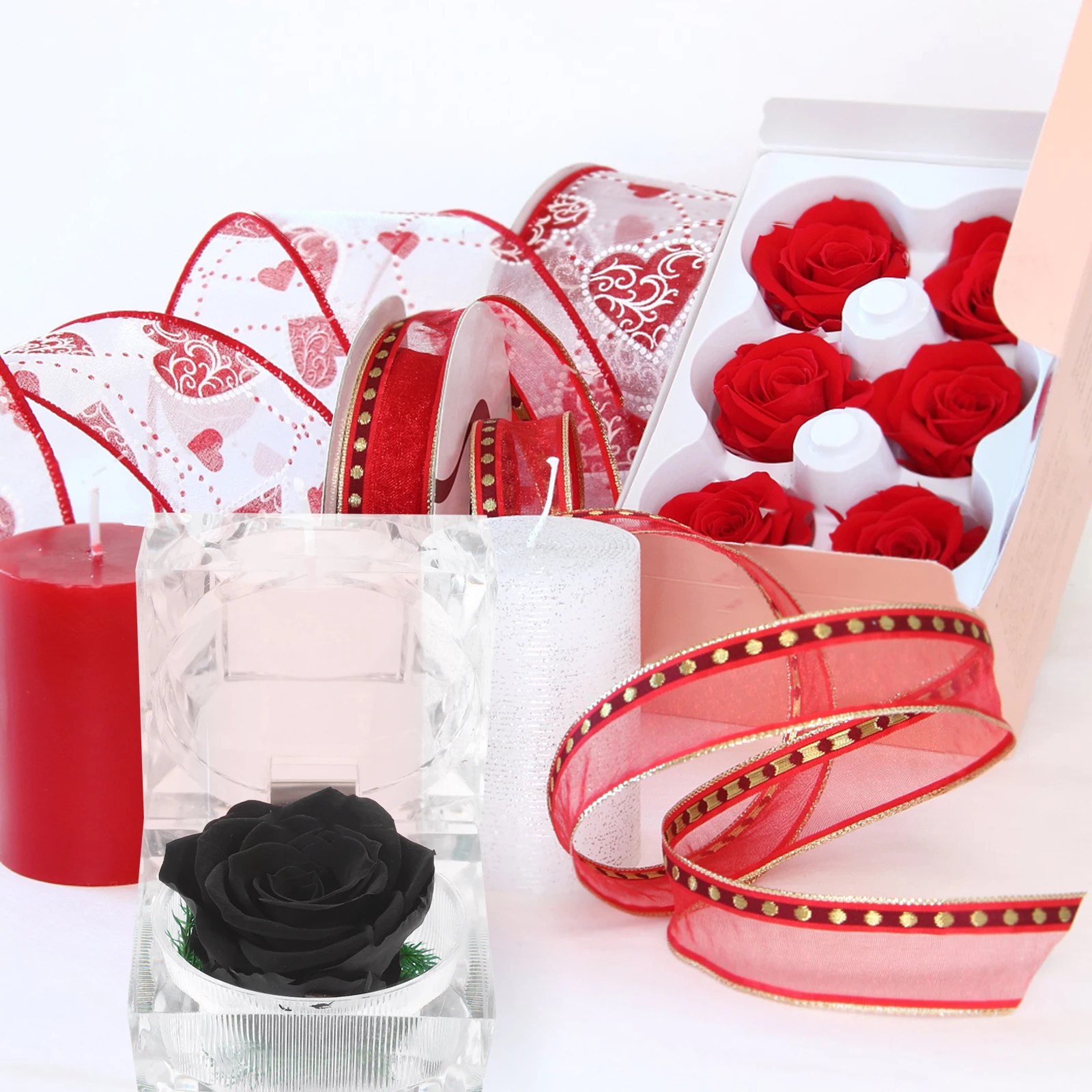 

1pcs Preserved Rose In Glass Black Gift For Valentine'S Day Wedding Anniversary Birthday Mother'S Christmas Flower In Glass