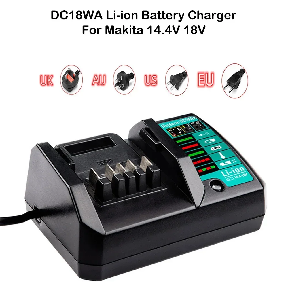 NEW For Makita 14.4V-18V Li-Ion Battery Charger for 14.4V-18V BL1813G BL1811G DC18SG DC1851 BL1415G Li-ion Battery Power Tools