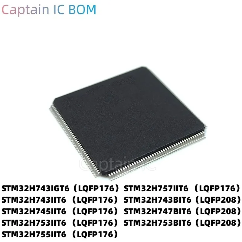 

5PCS STM32H743IGT6 745IIT6 747BIT6 753 755 757 Chip QFP176/208