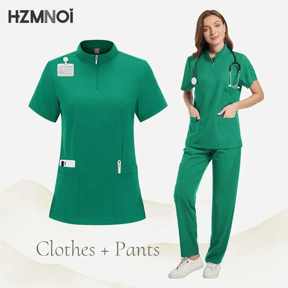 Conjunto de ropa médica para enfermera, uniformes de trabajo para mujer, clínica Dental, salón de belleza, Spa, monos de trabajo