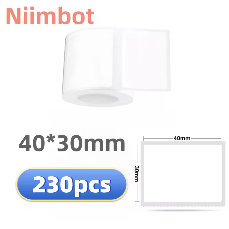 Niimbot B21/B1/B3S Thermal Label Sticker Paper Printable White 20-50mm Width Clothing Tag Commodity Price Food Self-Adhesive - Image 16