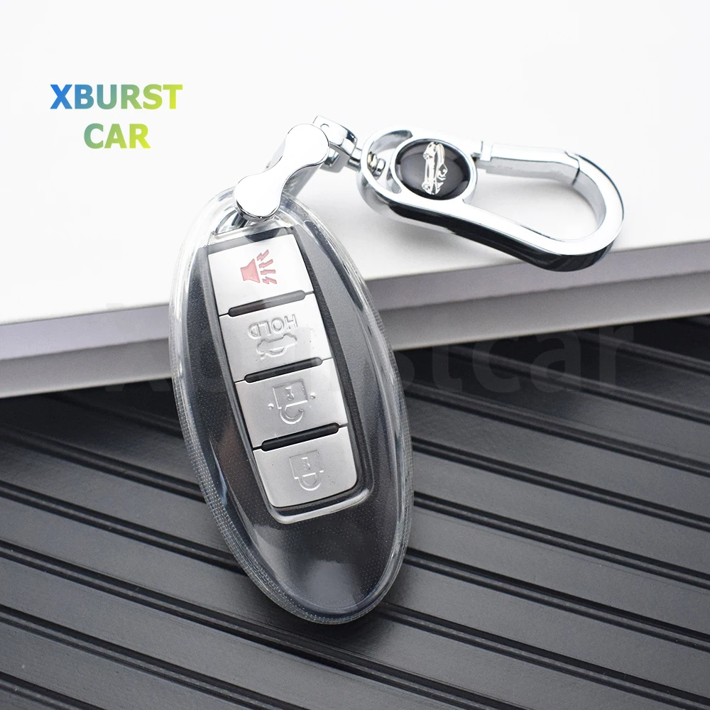 حافظة مفاتيح السيارة فوب شل لينة شفافة بولي يوريثان لنيسان ماكسيما كويست ألتيما Teana باترول مورانو X-Trail T33 قاشقاي J12