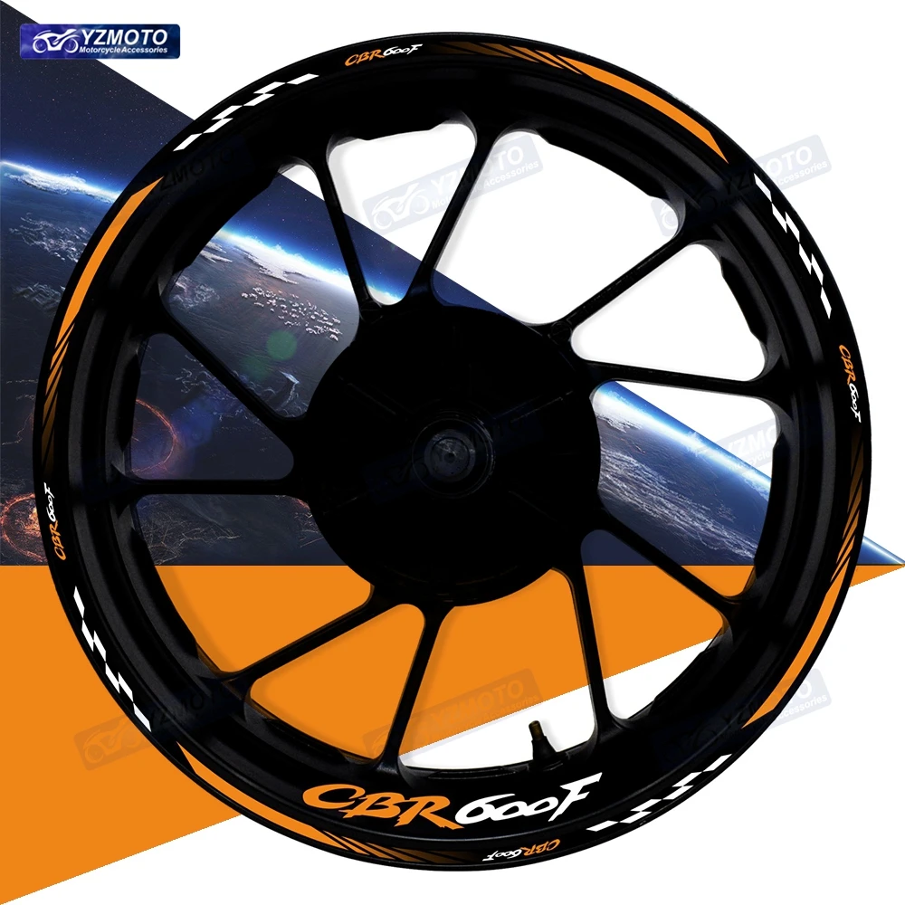 

For Honda CBR600F CBR 600F Motorcycle 17 Inch Front And Rear Wheel Sticker Hub Decal Decorative Modified Reflective Rim Stickers