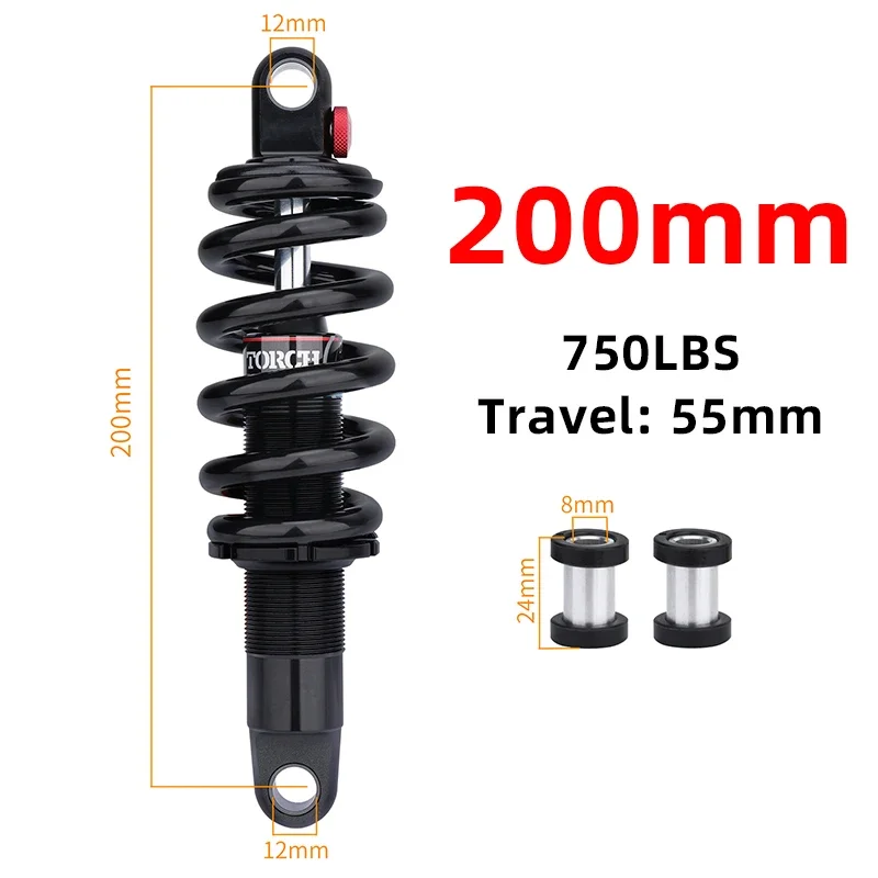 DNM DV-22AR bicycle shock absorber damping adjustment 750LBS 190mm 200mm hydraulic spring mountain bike rear shock absorber images - 6