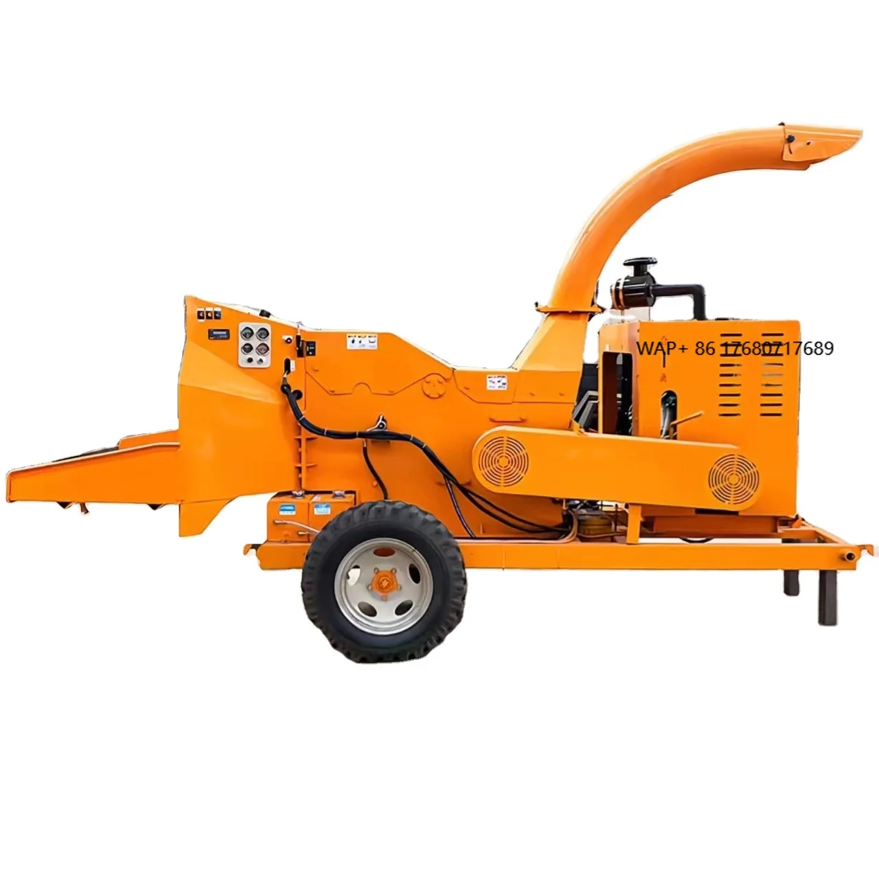 

High Quality New Agricultural Machinery Equipment Wood Chip and Straw Branch Crusher Engine-Ran Shredder on Sale