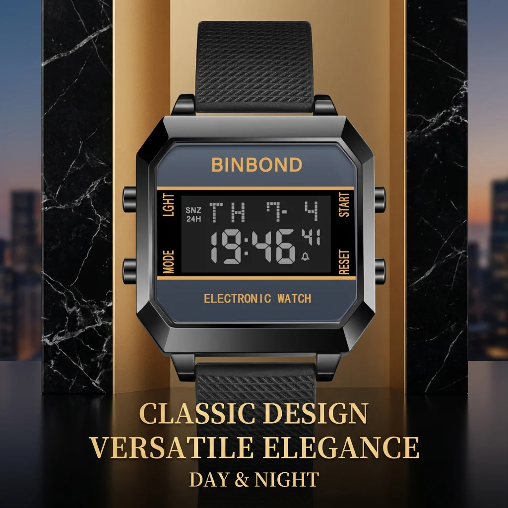 1pcs 트렌디 스퀘어 전자 시계 스포츠 스타일 편안한 - Vintage Digital Watch 리뷰 및 가격