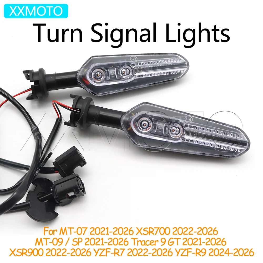 For Yamaha MT-07 XSR700 XSR900 MT-09 Tracer 9 GT YZF-R7 YZF-R9 MT 07 09 YZF R7 R9 Motorcycle Turn Signals Lights Indicators
