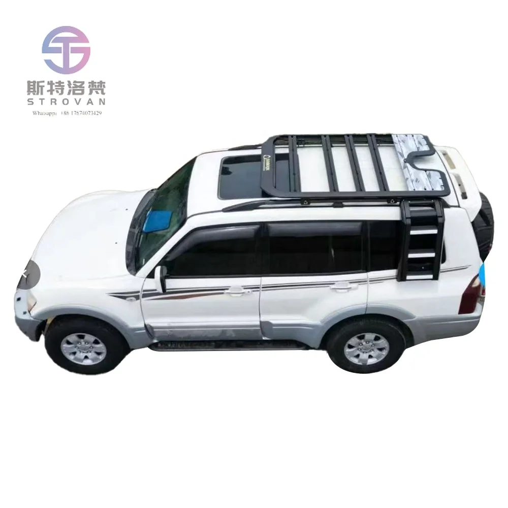 

Pajero Montero V73V77V93V97 New Roof Mount Rack Platform Stainless Steel Thickened Modification Luggage Frame