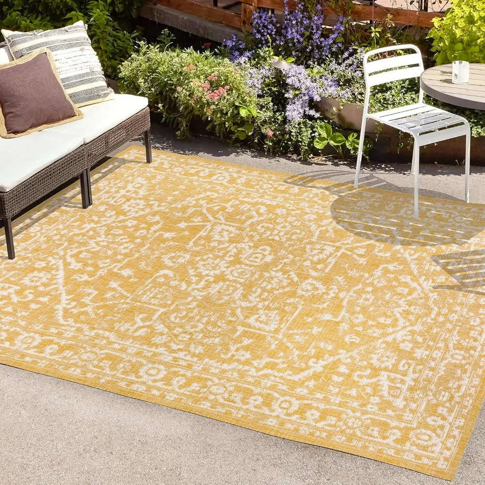 

Textured Weave Indoor Outdoor Area Rug, Coastal Traditional, Transitional, Easy-Cleaning, Bedroom, Kitchen