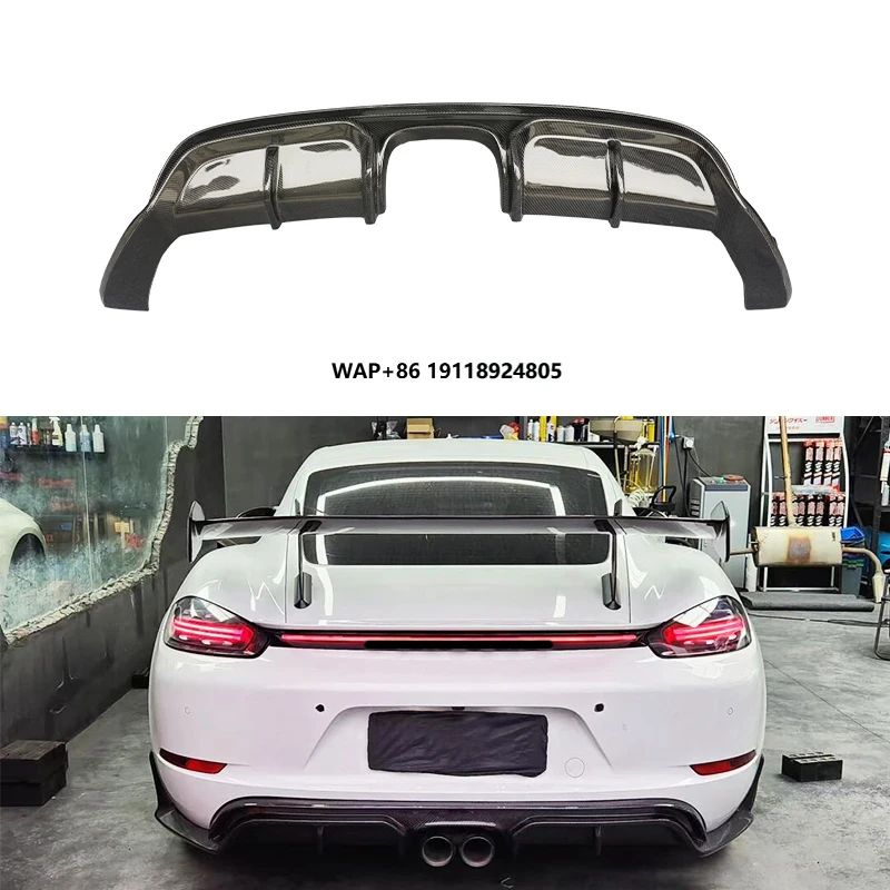

For 718 2016-2024 Car Modification Upgrade Carbon Fiber Rear Lip Carbon Fiber Rear Bumper