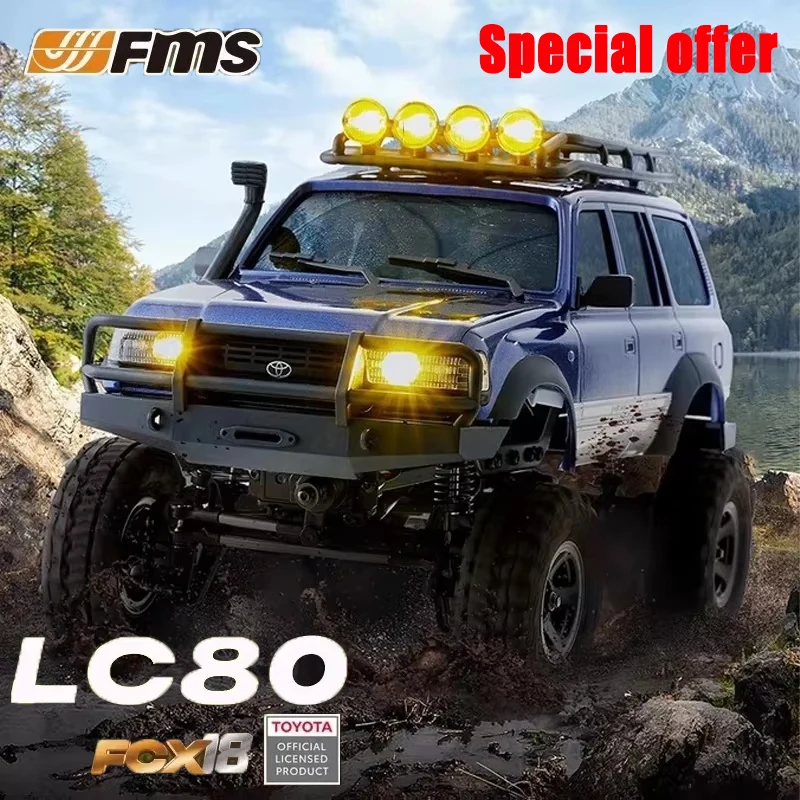 

FMS FCX18 Toyota LC80 1/18 Climbing Car RC Remote Control Car Electric Simulation Off road Model Toy Adult Gift