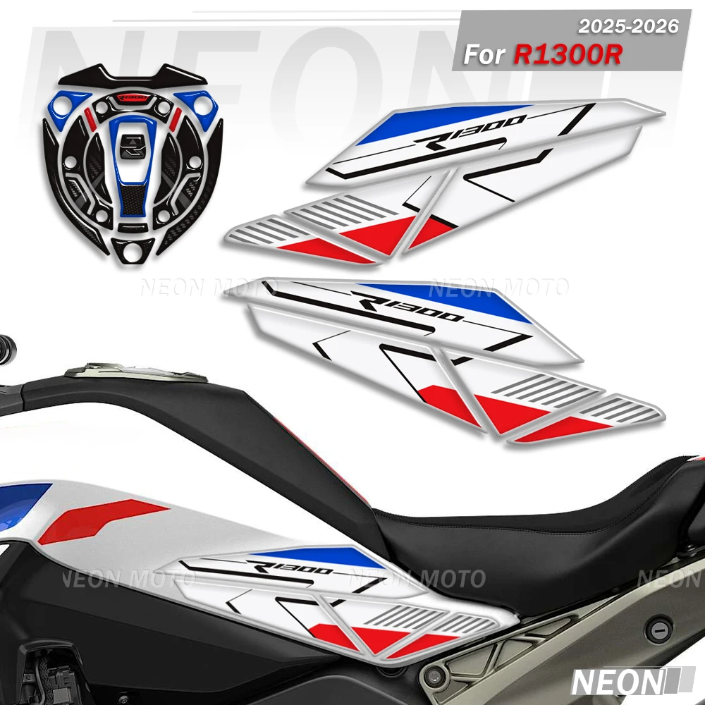 

Motorcycle Stickers For R1300R R 1300 R R1300 Tank Pad TankPad Cap Grips Gas Fuel Knee 3D Decals Protection 2025 2026