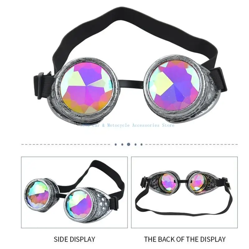 

L5BC Motorcycle Goggles Vintage Steampunk Goggles Glasses Welding Punk Gothic Glasses