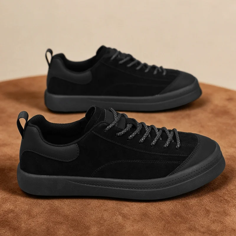 Autumn Suede Men's Casual Shoes Work Lightweight Walking Shoes Skateboard Shoes Male Zapatos De Hombre