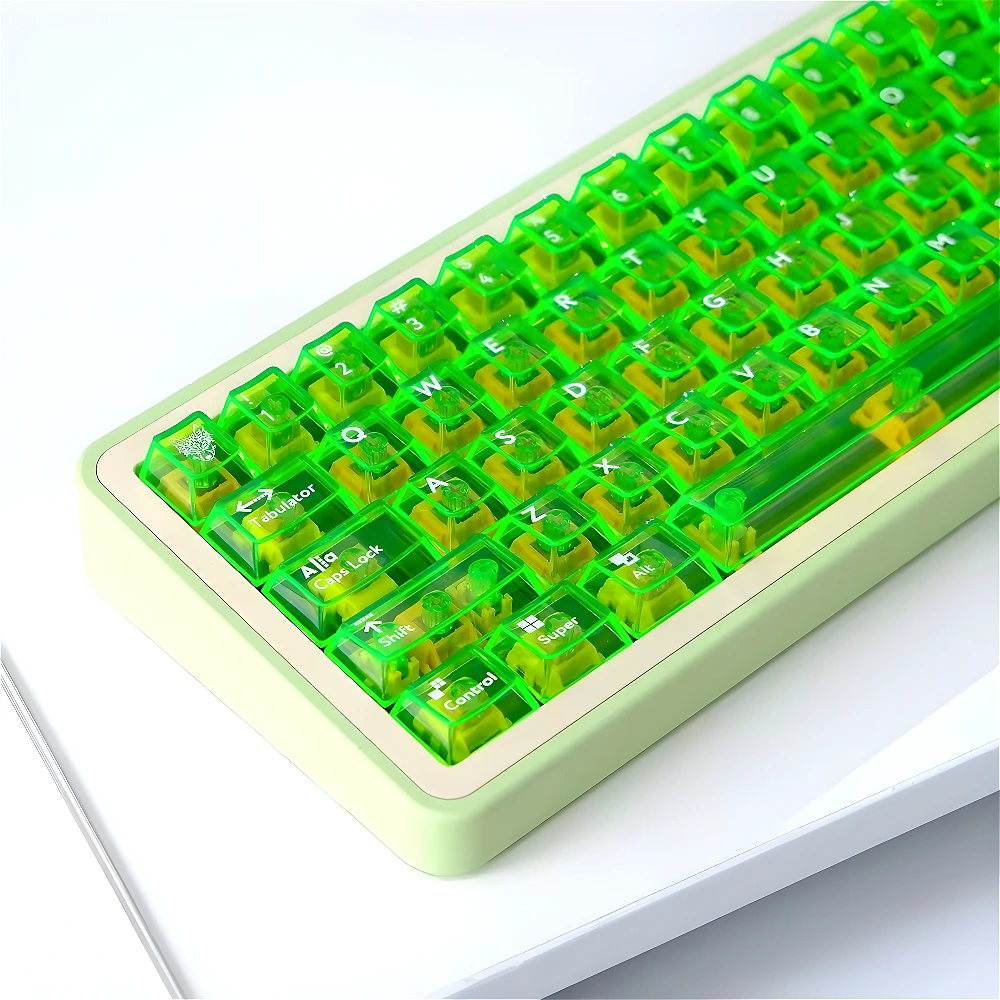 

Fluorescent green, keycap, cherry PC material, keycap set is suitable for HI75 61 84 96 98 99 104 F87 and other keyboards