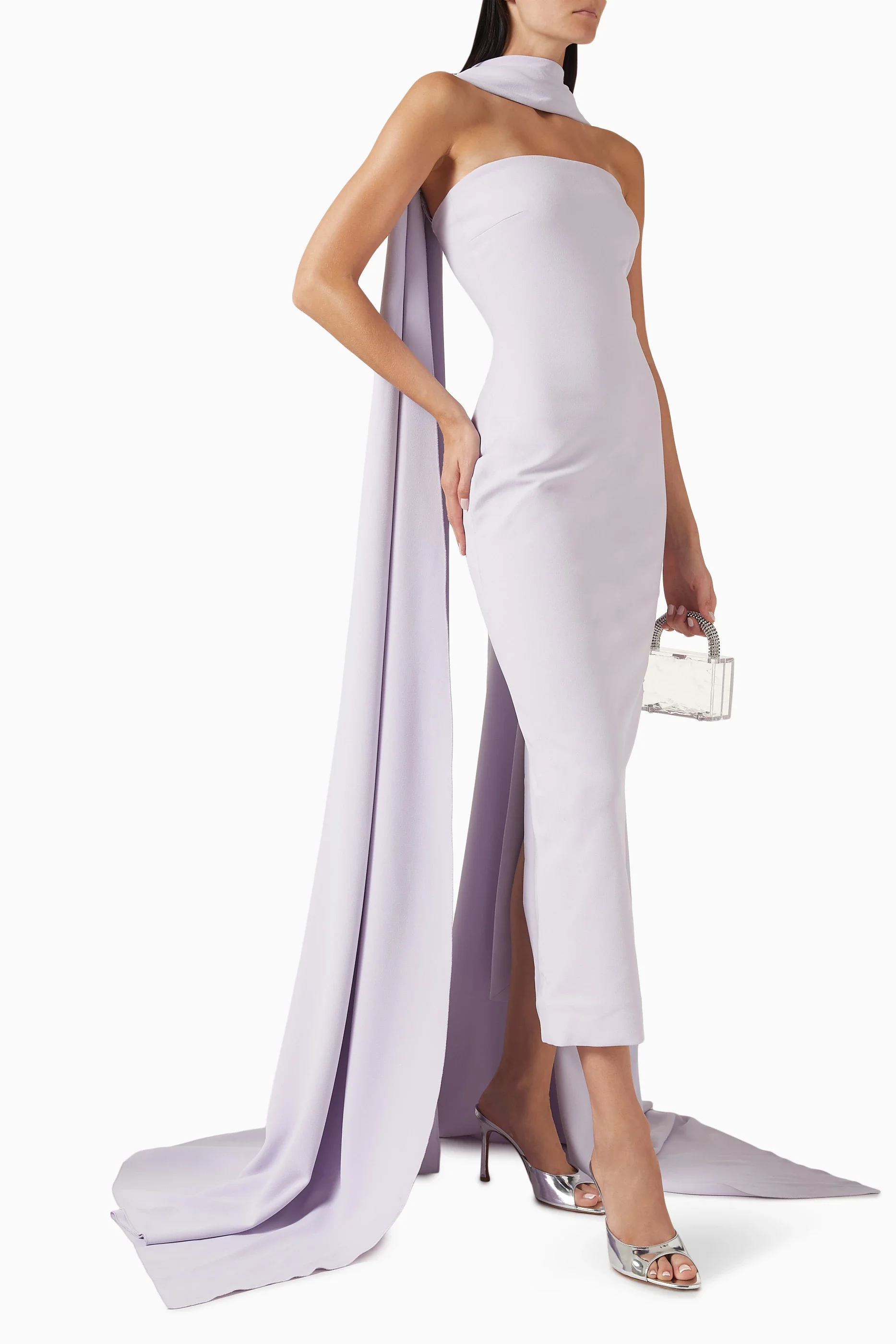 High Quality Customized Strapless Ankle Length Purple Sleeveless Zipper Kleider Damen Elegant فساتين حفلات التخرج Prom Dress view 3