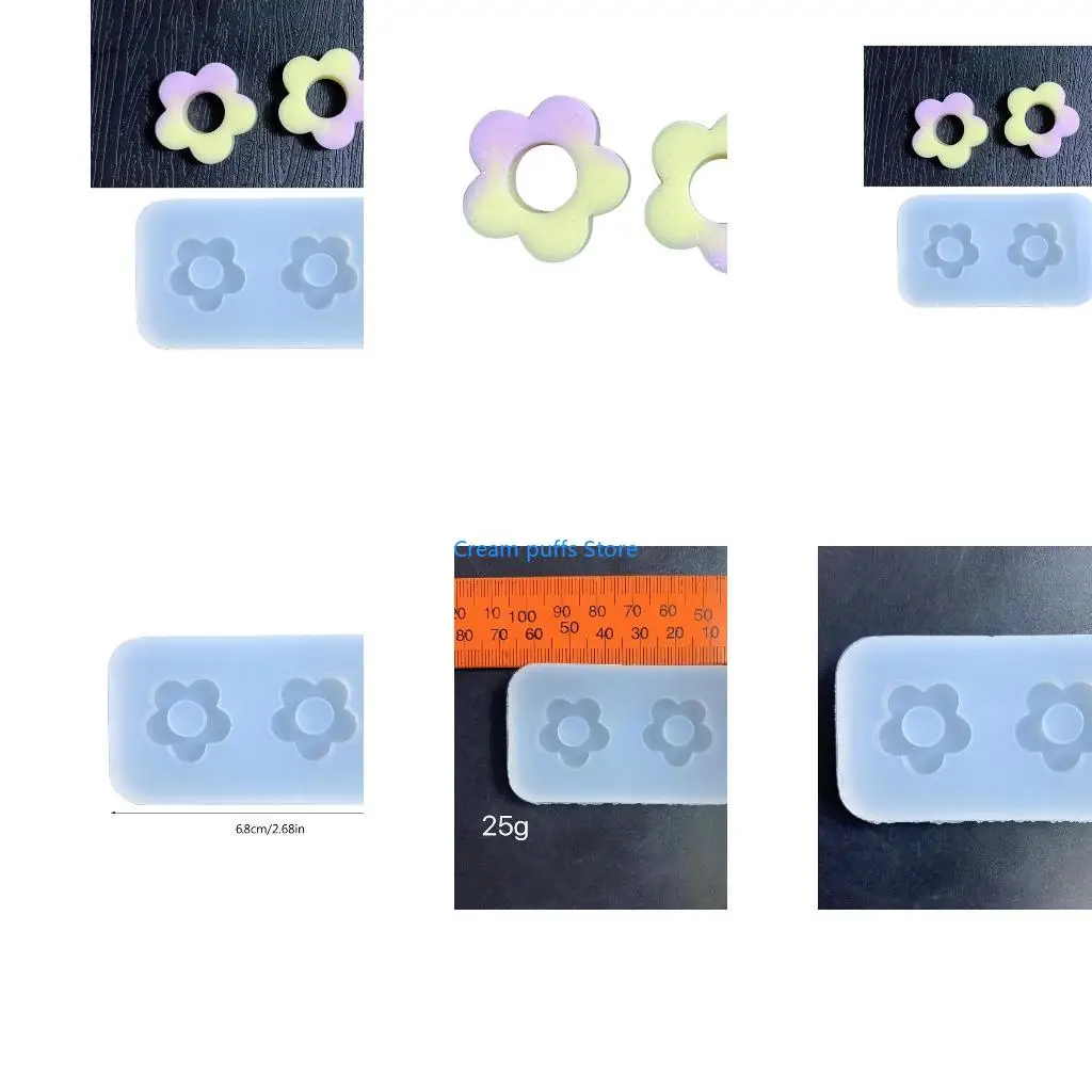 50LE Resin Casting Shaker Filler Mold,Epoxy Silicone Mold,Resin Flower Mold Silicone Hollow Shaker Fillers Mould