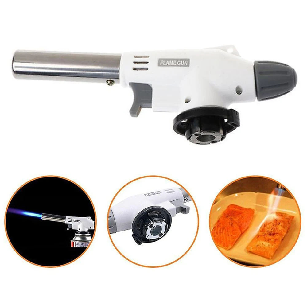 1 PC Multifunctional Flame Gun Welding Gas Torch Barbecue Torch Burner for Cooking Heating Tool Camping BBQ Desserts Soldering