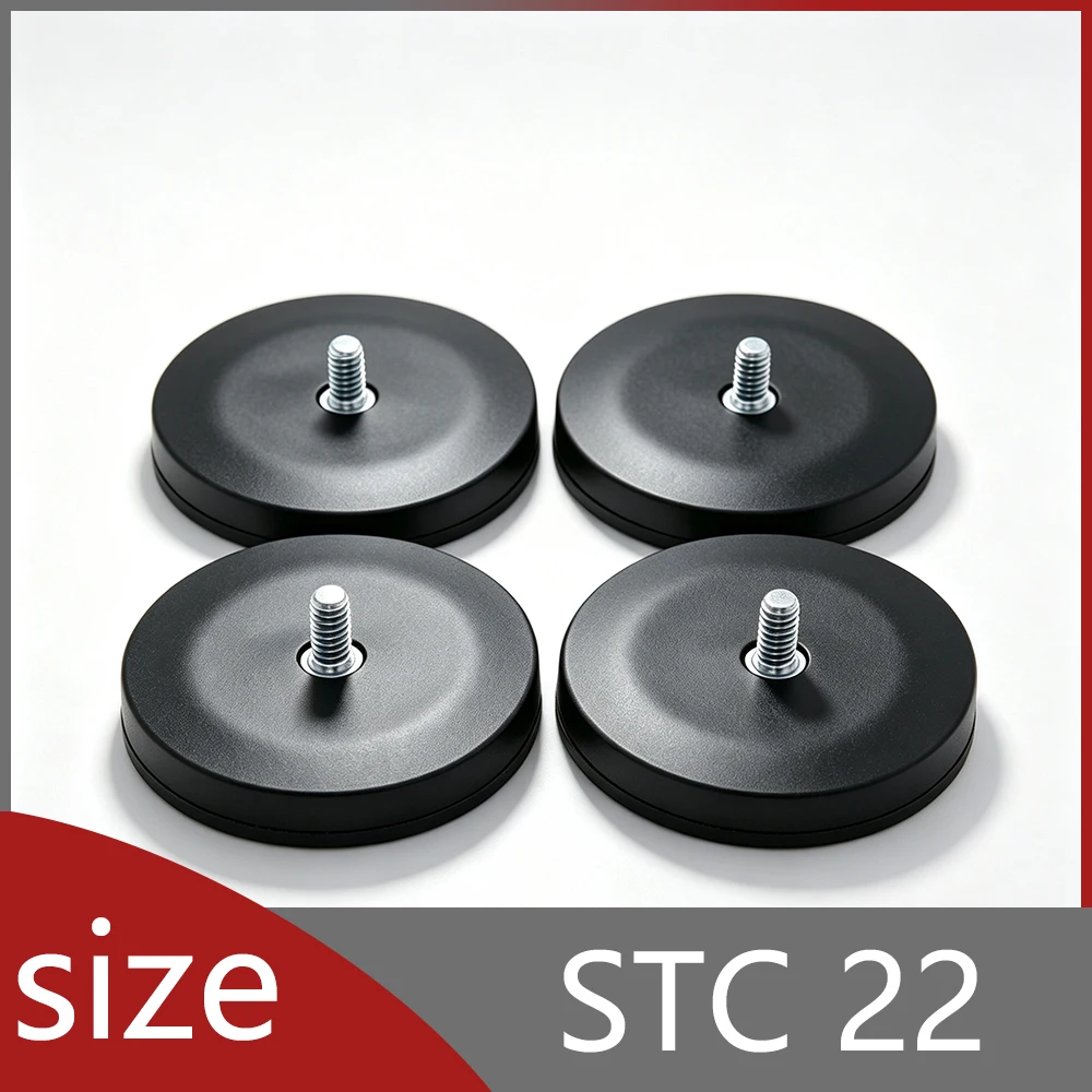 Rubber Coated Magnet D22/M4 Magnetic Base External Used Repeatedly DIY Thread Mounting Bracket Holder for Boat LED Light Car Bar