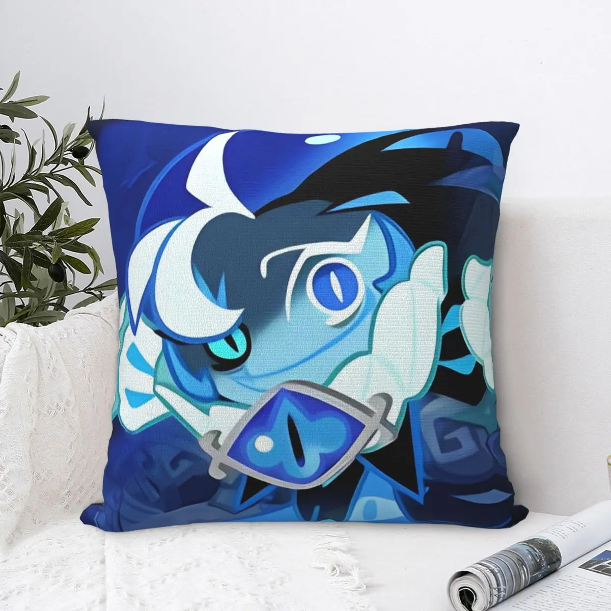 Shadow Milk Cookie Run Kingdom Square Pillow Covers Bed Car Cute Cartoon Anime Cushion Case Funny Decor Pillow Cover 40*40