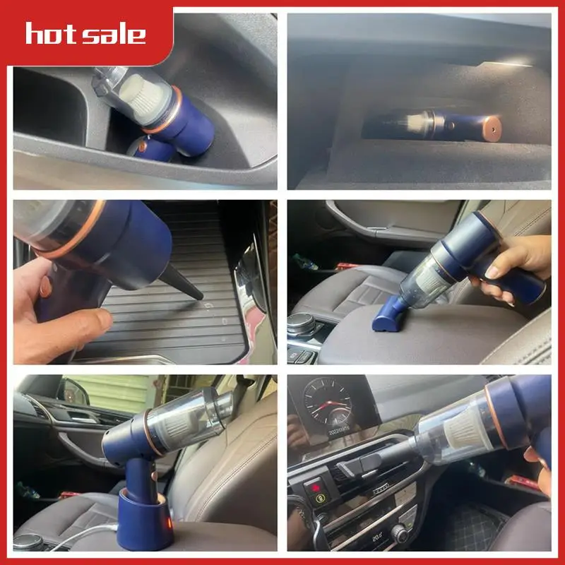 

BEAU-80000Pa 2 In 1 Car Vacuum Cleaner Wireless Charging Compressed Air Handheld High-Power For Home Office