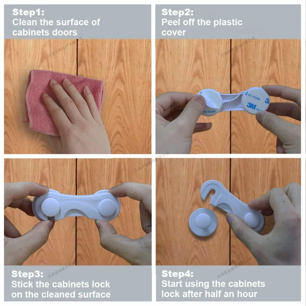 2/5 pçs fechaduras de porta do armário para a prova do bebê gaveta de segurança da criança armários geladeira armário despensa trava à prova de crianças para proteger
